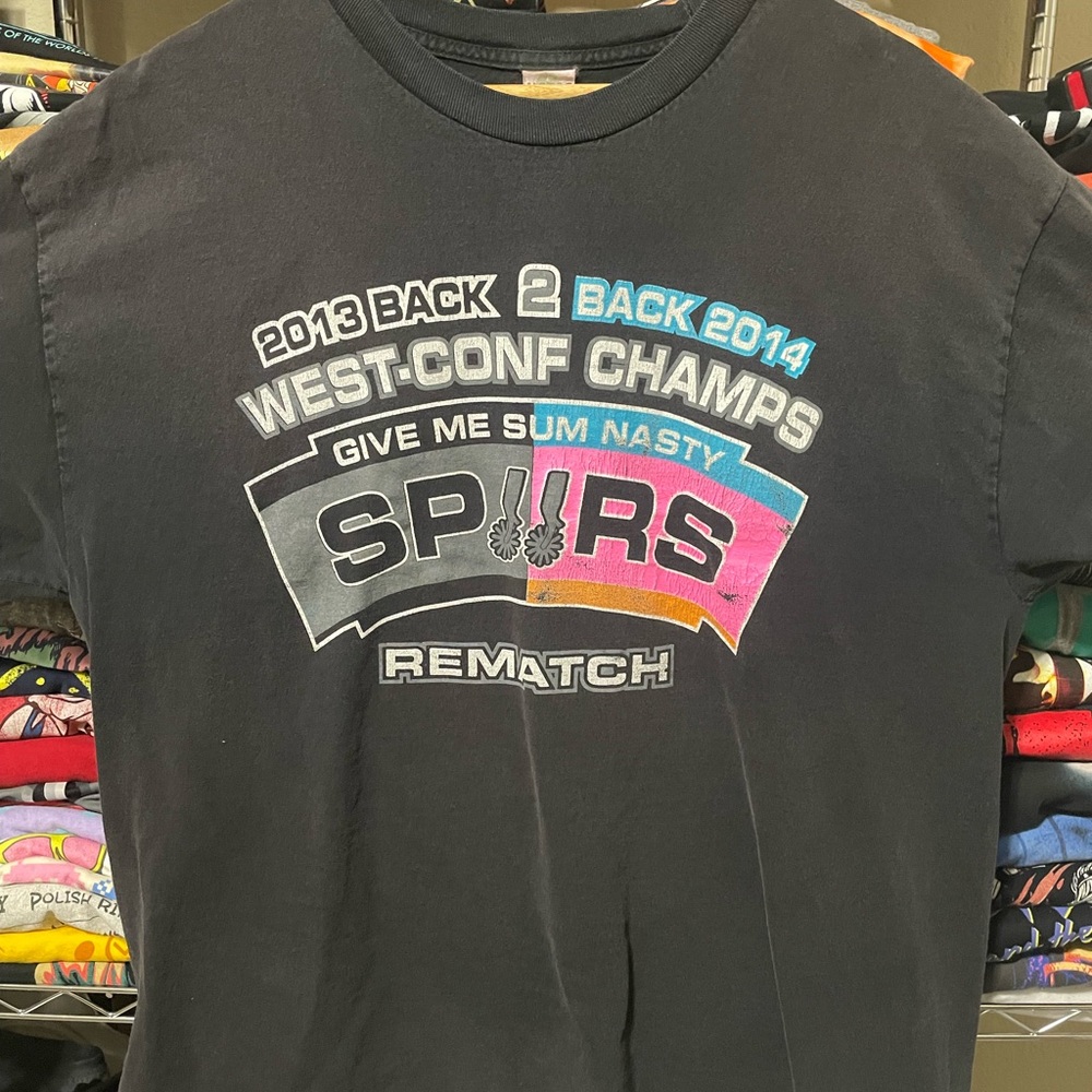 2013-2014 Back 2 Back West-Conf Champs San Antonio Tee Graphic T-Shirt